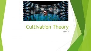 Cultivation Theory Team 3 Founder George Gerbner and