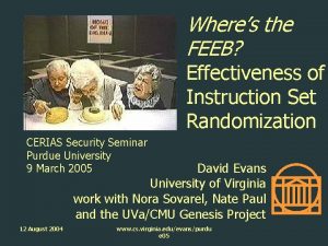 Wheres the FEEB Effectiveness of Instruction Set Randomization