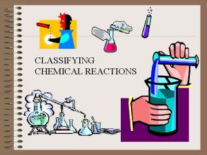 CLASSIFYING CHEMICAL REACTIONS CLASSIFYING CHEMICAL REACTIONS FIVE BASIC