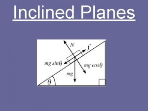 Inclined Planes What is an Inclined Plane An