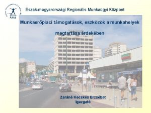 szakmagyarorszgi Regionlis Munkagyi Kzpont Munkaerpiaci tmogatsok eszkzk a