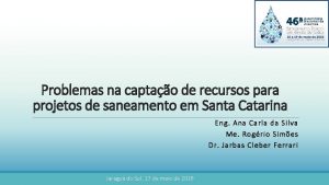 Problemas na captao de recursos para projetos de