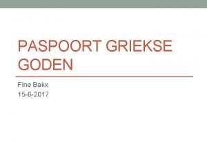 PASPOORT GRIEKSE GODEN Fine Bakx 15 6 2017