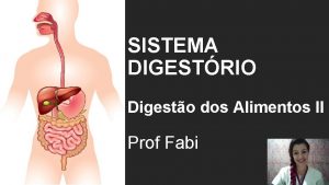 SISTEMA DIGESTRIO Digesto dos Alimentos II Prof Fabi
