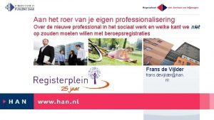 Aan het roer van je eigen professionalisering Over