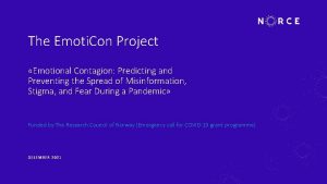 The Emoti Con Project Emotional Contagion Predicting and