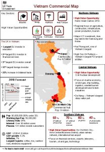 Vietnam Commercial Map Northern Vietnam Key Sectors Education