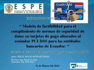 EXPOSICION DEFENSA TESIS Modelo de factibilidad para el