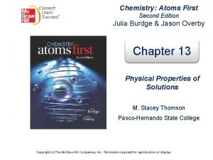 Chemistry Atoms First Second Edition Julia Burdge Jason