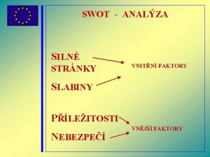 SWOT ANALZA SILN STRNKY VNITN FAKTORY SLABINY PLEITOSTI