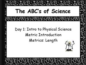 The ABCs of Science Day 1 Intro to