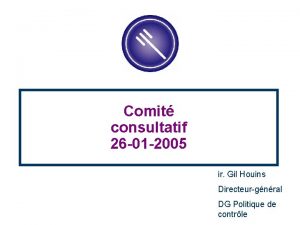 Comit consultatif 26 01 2005 ir Gil Houins