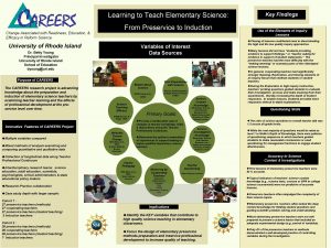 Learning to Teach Elementary Science From Preservice to