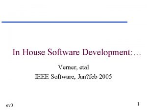 In House Software Development Verner etal IEEE Software