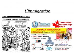 Limmigration Immigration Les immigrants et immigrantes ou les