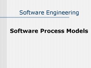 Software Engineering Software Process Models Waterfall Model n