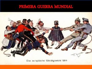 PRIMERA GUERRA MUNDIAL Siglo XX He vivido durante