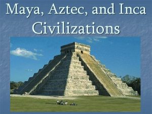 Maya Aztec and Inca Civilizations Mesoamerica Mexico Central