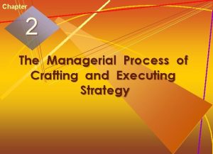 Chapter 2 The Managerial Process of Crafting and