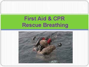 First Aid CPR Rescue Breathing First Aid CPR