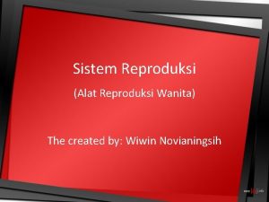 Sistem Reproduksi Alat Reproduksi Wanita The created by