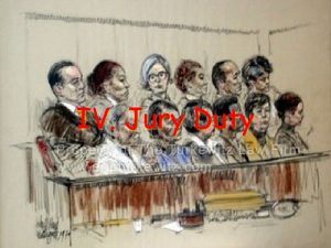 IV Jury Duty Primary Source I consider trial