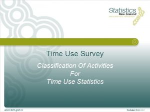 Time Use Survey Classification Of Activities For Time