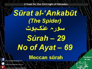 Amaal for the 23 rd night of Ramadan