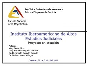 Repblica Bolivariana de Venezuela Tribunal Supremo de Justicia