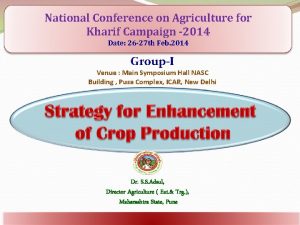 National Conference on Agriculture for Kharif Campaign 2014