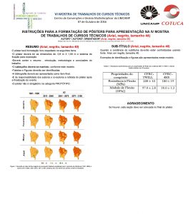 VI MOSTRA DE TRABALHOS DE CURSOS TCNICOS Centro