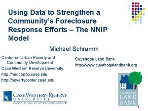 Using Data to Strengthen a Communitys Foreclosure Response