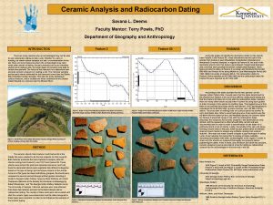 Ceramic Analysis and Radiocarbon Dating Savana L Deems