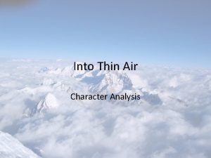 Into Thin Air Character Analysis Rob Hall The