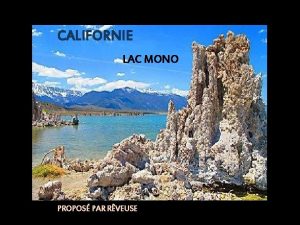 CALIFORNIE LAC MONO PROPOS PAR RVEUSE Situ au