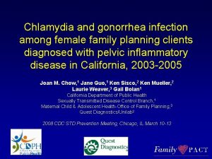 Chlamydia and gonorrhea infection among female family planning