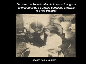Discurso de Federico Garca Lorca al inaugurar la