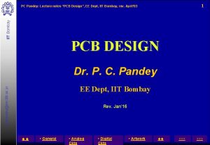 1 IIT Bombay PC Pandey Lecture notes PCB