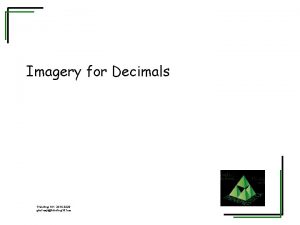 Imagery for Decimals Thinking 101 2016 2025 glorwaythinking