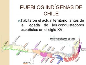 PUEBLOS INDGENAS DE CHILE habitaron el actual territorio