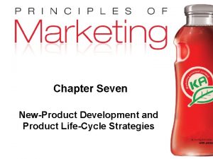 Chapter Seven NewProduct Development and Product LifeCycle Strategies