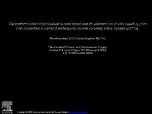 Fat contamination of pericardial suction blood and its