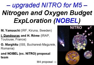 upgraded NITRO for M 5 Nitrogen and Oxygen