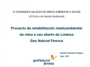 IV CONGRESO GALEGO DE MEDIO AMBIENTE SAUDE LII