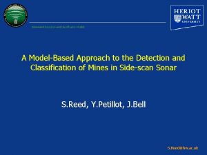 Automated Detection and Classification Models A ModelBased Approach