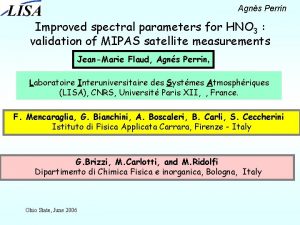 Agns Perrin Improved spectral parameters for HNO 3