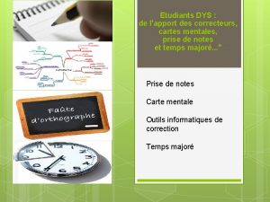 Etudiants DYS de lapport des correcteurs cartes mentales