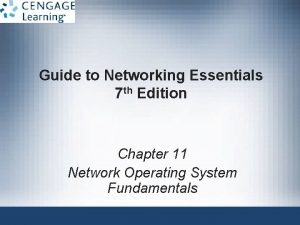 Guide to Networking Essentials 7 th Edition Chapter