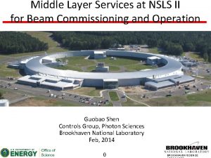 Middle Layer Services at NSLS II for Beam