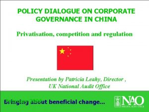 POLICY DIALOGUE ON CORPORATE GOVERNANCE IN CHINA Privatisation
